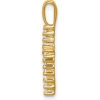 10K Yellow Gold Diamond Latin Cross Pendant with Prong-Set Round Diamonds - 1/6 Carat Total Diamond Weight by Oro Pregiato