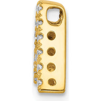 10K Yellow Gold Diamond Letter A Initial Charm - Personalized Diamond Pendant by Oro Pregiato