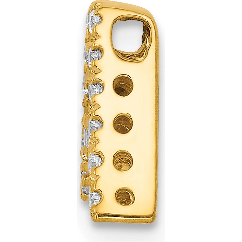 10K Yellow Gold Diamond Letter A Initial Charm - Personalized Diamond Pendant by Oro Pregiato