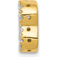 10K Yellow Gold Diamond Letter B Initial Charm with Round Diamonds by Oro Pregiato