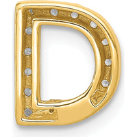 10K Yellow Gold Diamond Letter D Initial Charm Pendant - Personalized Luxury Jewelry by Oro Pregiato