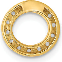 10K Yellow Gold Diamond Letter O Initial Charm with Round Diamonds by Oro Pregiato