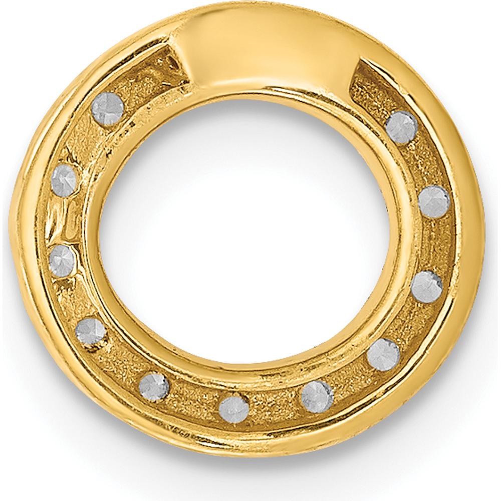 10K Yellow Gold Diamond Letter O Initial Charm with Round Diamonds by Oro Pregiato