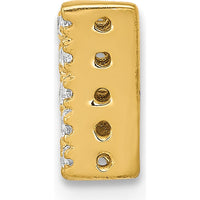 10K Yellow Gold Diamond Letter W Initial Charm with Round Diamonds by Oro Pregiato
