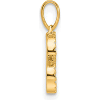10K Yellow Gold Diamond "S" Initial Pendant with Prong Set Diamonds by Oro Pregiato