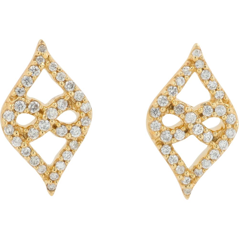 10K Yellow Gold Diamond Stud Earrings - 0.20 Carat Total Diamond Weight