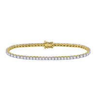 10K Yellow Gold Diamond Tennis Bracelet - 1 Carat Total Diamond Weight