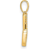 10K Yellow Gold Diamond "W" Initial Pendant with Polished Finish by Oro Pregiato
