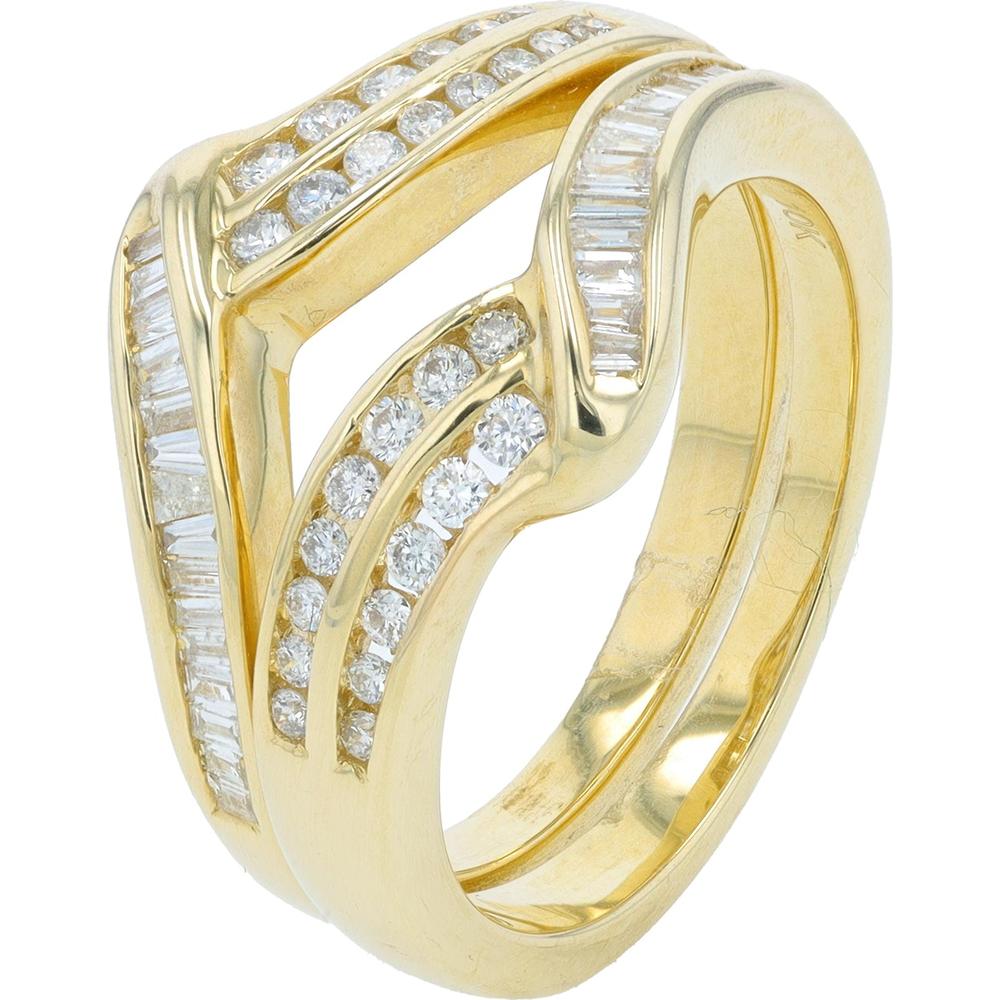 10K Yellow Gold Diamond Wrap Ring with 1/2 Carat Total Diamond Weight