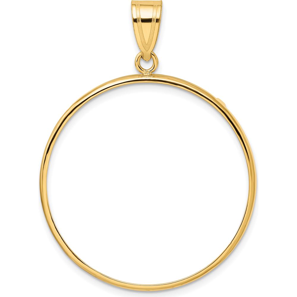 10K Yellow Gold Distinguished Coin Bezel Pendant - 32mm
