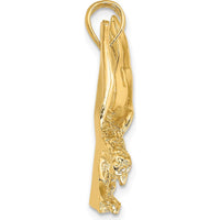 10K Yellow Gold Eagle Landing with Wings Up Charm - 31.3mm Length, 18.5mm Width