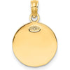 10K Yellow Gold Engraveable Soccer Ball Charm - 13mm Width