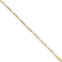 10K Yellow Gold Fancy Diamond and Oval Opal Bracelet - 0.25 Carats Total Opal Weight by Oro Pregiato