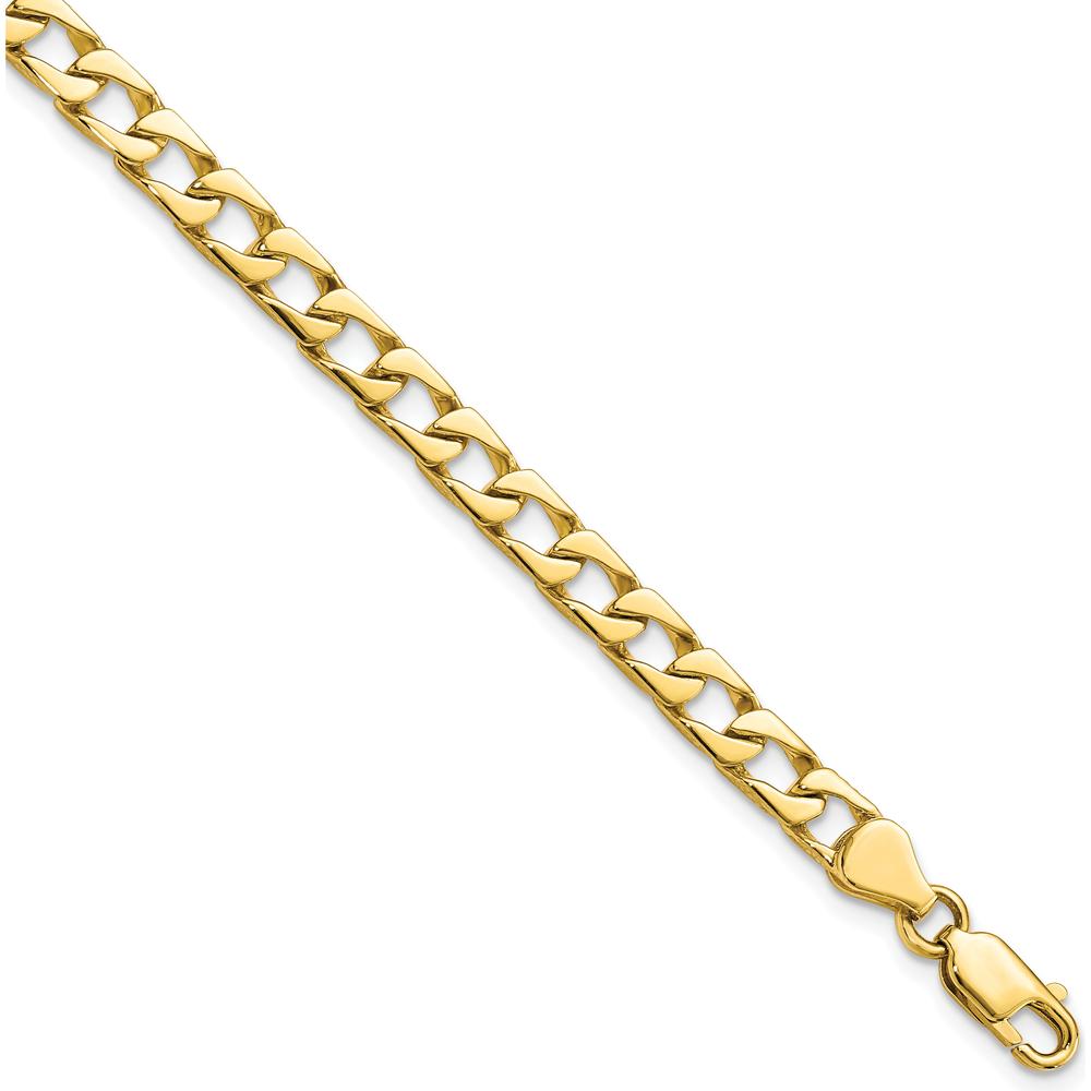 10K Yellow Gold Fancy Link Bracelet - 8", Polished Finish