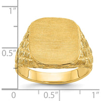 10K Yellow Gold Fancy Men's Ring with Polished Finish by IBGoodman