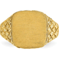 10K Yellow Gold Fancy Men's Ring with Polished Finish by IBGoodman