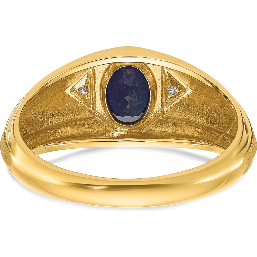 10K Yellow Gold Fancy Ring Mounting for Men's Custom Jewelry Design by IBGoodman