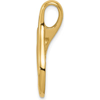 10K Yellow Gold Fancy Slide Pendant - Elegant Fluid Design