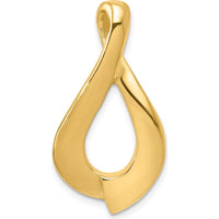10K Yellow Gold Fancy Slide Pendant - Elegant Teardrop Design