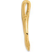 10K Yellow Gold Fancy Slide Pendant - Elegant Teardrop Design