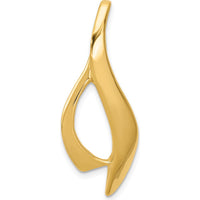 10K Yellow Gold Fluid Slide Pendant Necklace - Elegant and Sleek Design