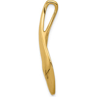 10K Yellow Gold Fluid Slide Pendant Necklace - Elegant and Sleek Design