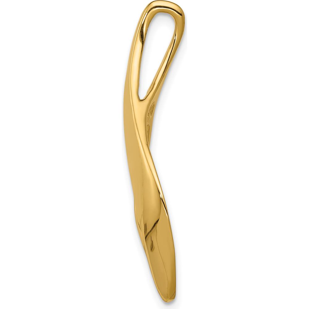 10K Yellow Gold Fluid Slide Pendant Necklace - Elegant and Sleek Design