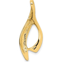 10K Yellow Gold Fluid Slide Pendant Necklace - Elegant and Sleek Design