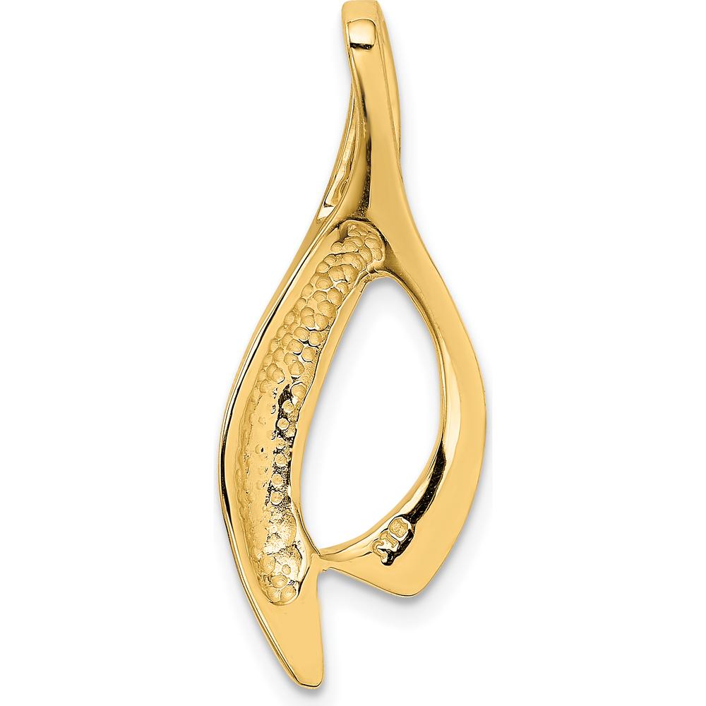 10K Yellow Gold Fluid Slide Pendant Necklace - Elegant and Sleek Design