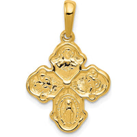 10K Yellow Gold Four-Way Medal Pendant - Polished Finish
