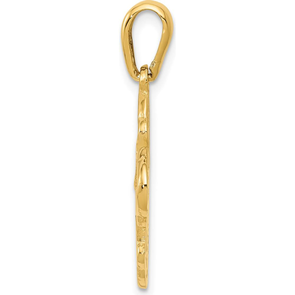 10K Yellow Gold Four-Way Medal Pendant - Polished Finish