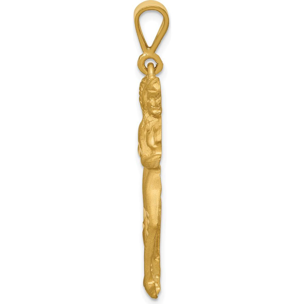 10K Yellow Gold Gemini Zodiac Twin Pendant Charm