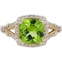 10K Yellow Gold Gemstone Radiance Ring - Sparkling Diamond Accents