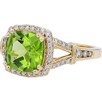 10K Yellow Gold Gemstone Radiance Ring - Sparkling Diamond Accents