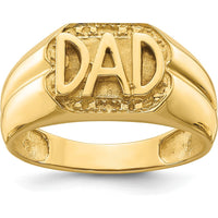 10K Yellow Gold Gents Ring Mounting with Tapered Band - Solid Gold Design