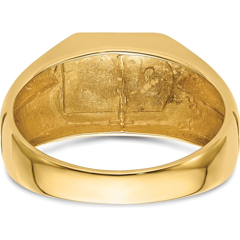 10K Yellow Gold Gents Ring Mounting with Tapered Band - Solid Gold Design