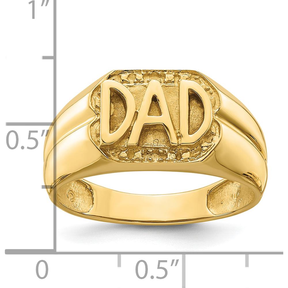 10K Yellow Gold Gents Ring Mounting with Tapered Band - Solid Gold Design