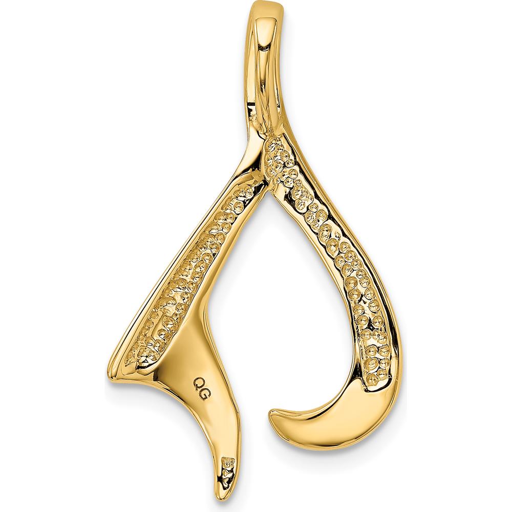 10K Yellow Gold Graceful Slide Pendant with Polished Finish