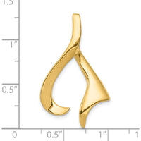 10K Yellow Gold Graceful Slide Pendant with Polished Finish