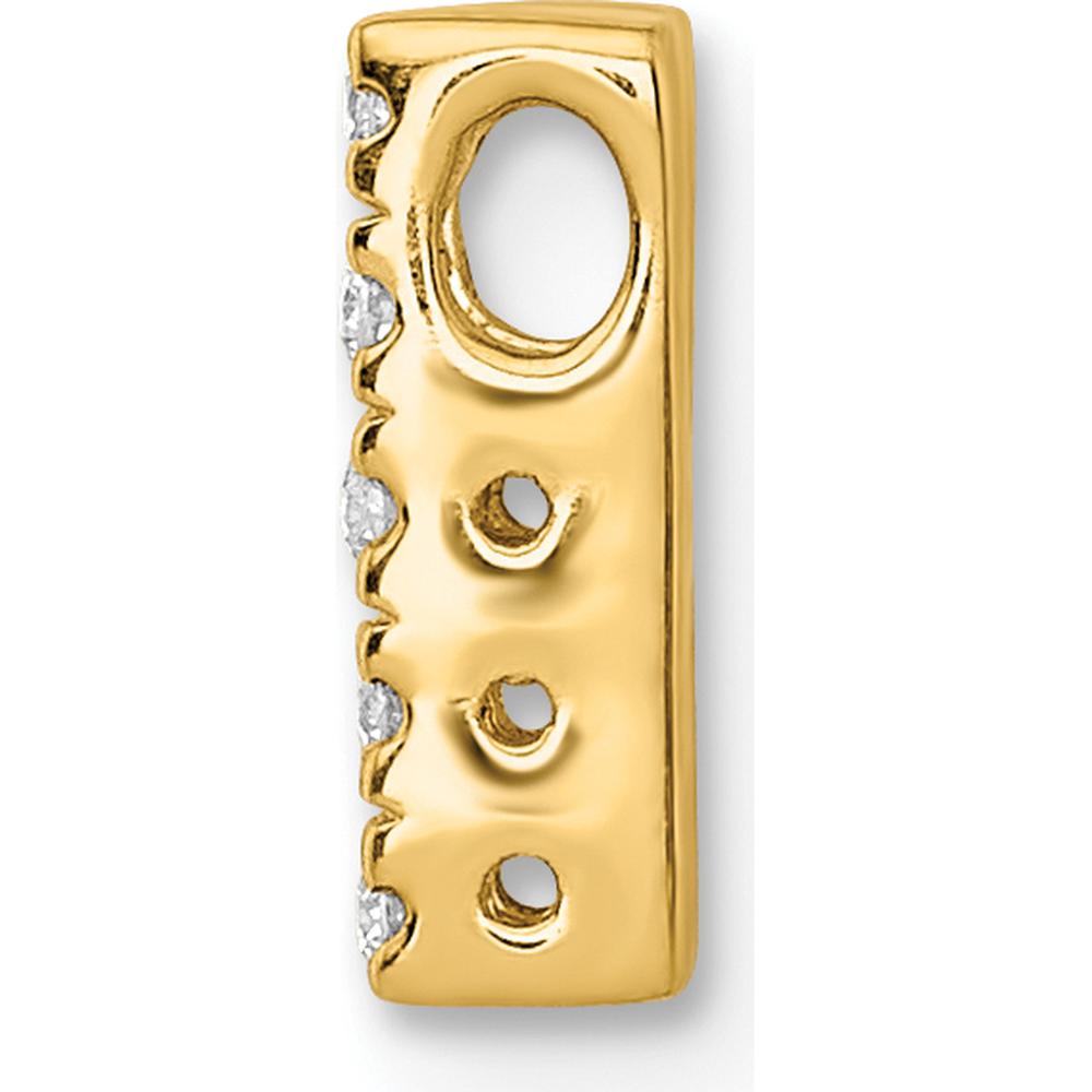 10K Yellow Gold "H" Initial Charm with Round Diamond Accents by Oro Pregiato