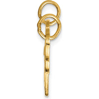 10K Yellow Gold Heart and Key Break-Apart Charm - Polished Finish