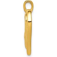 10K Yellow Gold Heart Pendant with 5 Round Diamonds - 0.10 Carat Total Diamond Weight by Oro Pregiato