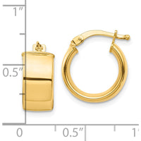 10K Yellow Gold High Polished 7mm Hoop Earrings - Timeless Design and Elegant Finish