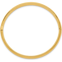 10K Yellow Gold Hinged Baby Bangle with Polished Finish - 5mm Width
