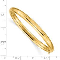 10K Yellow Gold Hinged Baby Bangle with Polished Finish - 5mm Width