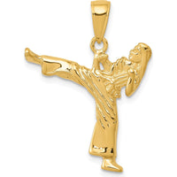 10K Yellow Gold Karate Girl Charm - Polished Finish