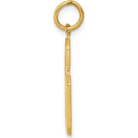 10K Yellow Gold Large Polished Number 6 Charm - Personalized Statement Pendant