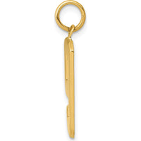10K Yellow Gold Large Polished Number 9 Charm Pendant