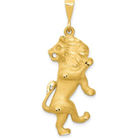 10K Yellow Gold Leo Zodiac Charm - 40mm Length