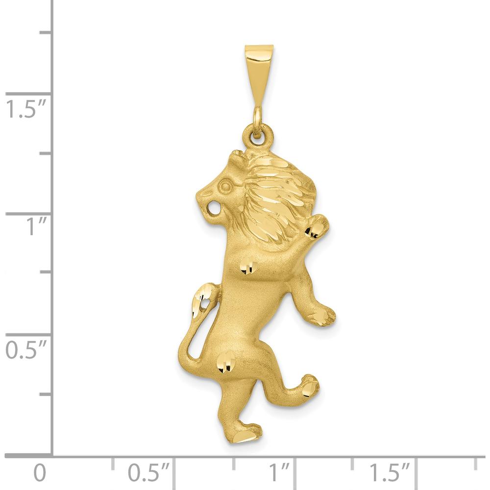 10K Yellow Gold Leo Zodiac Charm - 40mm Length